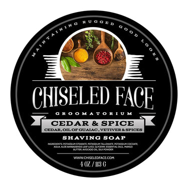 Cedar & Spice - Shaving Soap - Chiseled Face